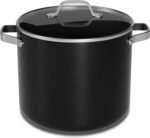 Bakken 16 Quart Ceramic Coated Stock Pot with Lid, Easy Clean Nonstick Pot, Tempered Glass Lid, Riveted Stainless Steel Handles, Oven Safe Up To 500°F, PTFE & PFAS Free, All Stove Compatible, Black - Image 2