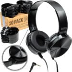 Barks Classroom Headphones (10 Pack, Stealth) - On-Ear Premium Student Bulk Headphones: Perfect for Kids K-12, Schools & Class Sets (Durable, Great Value, Noise Reducing, Comfortable, Easy-to-Clean) - Image 2