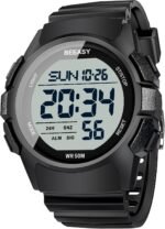 Beeasy Men Digital Sports Watch,Waterproof Watch with Stopwatch Countdown Timer Alarm Function Dual Time Rubber Strap Wrist Watch for Men/Student - Image 2