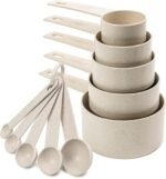 Beille Cream Wheat Straw Measuring Cups Spoons Set Cooking Baking Tools 10pc - Image 2