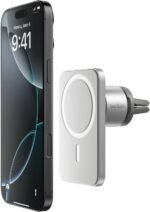 Belkin MagSafe Vent Mount Pro - MagSafe Phone Mount for Car, Magnetic Phone Holder Compatible with iPhone 17, 16, 15, Series, 14 Series, Pixel 10, and More - Gray - Image 2
