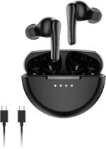 Belkin SoundForm Rhythm ANC True Wireless Earbuds w/Built-in Microphone, USB C Fast Charging, 28H Battery Life, IPX5 Water Resistance - Bluetooth Earbuds for iPhone, iPad, Galaxy, Pixel, etc. - Black - Image 2