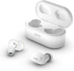 Belkin SoundForm True Wireless Earbuds, Bluetooth Headphones with Microphone, Touch Controls, IPX5 Sweat & Splash Resistant for iPhone 14, Pro, Max, Mini & Galaxy S23 with Charging Case - White - Image 2