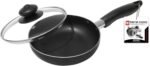 Bene Casa - Black Nonstick Aluminum Frying Pan with Glass Lid (6") - Dishwasher Safe for Easy Cleaning - Image 2