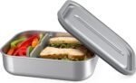 Bentgo MicroSteel Leak-Proof Lunch Box - Microwave-Safe, Oven-Safe, Bento-Style Container with Removable Divider, Airtight Lid, Sustainable Design, Odor & Stain Resistant (Stainless Steel) - Image 2