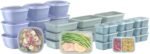 Bentgo Prep 60-Piece Variety Meal Prep Kit - Reusable PFAS & BPA-Free Food Containers 1-Compartment Trays, Prep Bowls, & Snack Boxes - Microwave, Freezer, & Dishwasher Safe (Floral Pastels) - Image 2