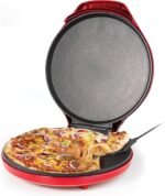 Betty Crocker Pizza Maker Plus, 12" Indoor Electric Grill, Nonstick Griddle Pan for Pizzas, Quesadillas, Tortillas, Nachos and more, 12" Electric Griddle for Delicious Meals and Snacks, Red - Image 2