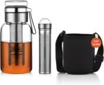 Bincoo Glass Cold Brew Coffee Maker with Extended Fine Mesh Filter, Tea Infuser Bottle Iced Coffee Maker with Thick Borosilicate Glass (500ml/17oz) - Image 2