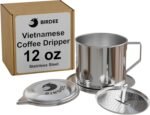 Birdee Vietnamese Coffee Dripper - 12 oz, Stainless Steel, Medium Drip Filter, Durable, Dishwasher Safe, Home Use, Travel, Camping, Gift Sets - Image 2