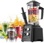 Blender, 68Oz. Countertop Blenders with 20Oz. Grinder, 28000 RPM Kitchen Blender for Smoothies, Ice Crushing, Frozen Fruits, Self-Cleaning, Speed Adjustable. Black - Image 2