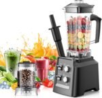 Blender for Smoothies, Blender with 68Oz. Pitcher & 20Oz. Grinder, 28000 RPM Blenders for Kitchen, Ice Crushing, Frozen Fruits, Blending, Black - Image 2