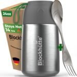 Blockhütte Food Thermos for Adults - 24 oz | Wide Mouth Thermos for Soup with Spork & Brush | Stainless Steel Thermal Lunch Box 14h Hot | Insulated Lunch Containers for Travel, Work, School - Image 2