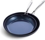 Blue Diamond Cookware Hard Anodized Ceramic Nonstick, 10" and 12" Frying Pan Skillet Set, PFAS-Free, Dishwasher Safe, Oven Safe, Grey - Image 2