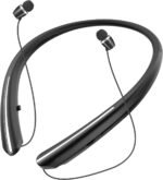 Bluetooth 5.0 Neckband Bluetooth Headphone, Sweat Resistant Noise Cancelling Stereo Headphones, and Retractable Ear Tips for Music, Conference, Videos (Black) - Image 2