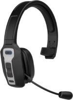 Bluetooth Headset with Microphone, Noise Cancelling Wireless Headset with Mute Button, Very Strong Wireless Range, All-Day Comfort On Ear Headset for Trucker/Work/PC/Call Center/Meeting/Office - Image 2