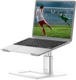BoYata Laptop Stand, Ergonomic Aluminum Height Adjustable Computer Stand Laptop Riser Holder for Desk, Compatible with MacBook Pro/Air, Dell, Lenovo, HP, Samsung, More Laptops 11-17" - Image 2