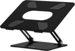 BoYata Laptop Stand, Laptop Holder, Multi-Angle Stand with Heat-Vent, Adjustable Notebook Stand for Laptop up to 17 inches, Compatible for MacBook Pro/Air, Surface Laptop, and so on (Black) - Image 2