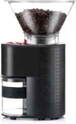 Bodum Bistro Electric Conical Burr Coffee Grinder, Preset Timer, 12 Grind Settings, Black - Image 2