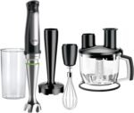 Braun 4-in-1 Immersion Hand Blender, Powerful 500W Stainless Steel Stick Blender, Variable Speed + 6-Cup Food Processor, Whisk, Beaker, Masher, Finer Blending, MultiQuick MQ7077 - Image 2