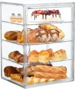 Bread Box,Large Bread Boxs for Kitchen Countertop - 4 Layers Adjustable Bread Storage Container, Clear Boxes for Kitchen Counter, Breads Box Airtight,Bread Holder,Perfect for Bagel, Muffins - Image 2