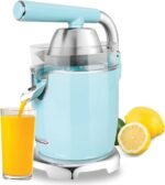 Brentwood Powerful Electric Citrus Juicer Orange, Lemon, Lime, and Grapefruit Squeezer, Ergonomic Lever, 2 Cones, Dishwasher Safe Parts (Blue, Exrta Large) - Image 2