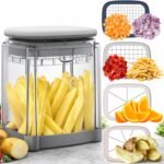 Brieftons PerfectCut Vegetable Chopper: 4-Blade Veggie Dicer Fruit Slicer, Potato French Fry Cutter, Wedge Cutter, Onion Chopper, Egg Slicer with 5 Recipe Ebooks, Safe to Use, Easy to Clean & Store - Image 2