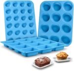 CAKETIME Silicone Muffin Pan - Cupcake Pan, Mini Loaf Pan Silicone Baking Molds Food Grade 3-Pack - Image 2