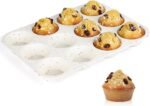 CAKETIME Silicone Muffin Pan, Regular Size Muffin Pan for Baking 12 Cups Non Stick Silicone Cupcake Pan 1 Pack Confetti - Image 2