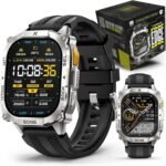 CARBINOX Smart Watch Edge Rugged, 1.96″ AMOLED, Stainless Steel, IP69K/5ATM Fitness trackers, Dual-Band GNSS, 500mAh, Bluetooth Calls, Smart Watch for Android Phones iOS (Silver) - Image 2