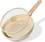 CAROTE 10" Frying Pan Set, Non-Toxic PTFE & PFOA Free Fry Pan & Omelet Pan, Compatible with Induction, Ceramic, Gas Cooktops - Image 2