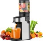 CFR637 Cold Press Juicer,400W Slow Masticating Juicer,4.9"Wide Feed Chute Juicer Machines for Whole Vegetables & Fruits,Advanced Touch Sensing Switch, (Silver) - Image 2