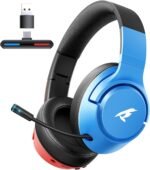 CG-01 2.4Ghz Wireless Gaming Headset for Nintendo Switch丨OLED丨Lite, Bluetooth 5.4 Gaming Headphones with Noise Cancelling Microphone, 40Hr Battery, USB & Type-C Connector for PS5, PS4, PC, Laptop, Mac - Image 2