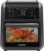 CHEFMAN ExacTemp™ 12 Quart 5-in-1 Air Fryer with Integrated Smart Cooking Thermometer, 28 Touchscreen Presets, Rotisserie, Dehydrator, Bake, XL Convection Oven with Auto Shutoff, Black - Image 2
