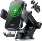 CHGeek Wireless Car Charger Phone Holder Mount, 15W Fast Charging Auto Clamping Phone Holders for Your Car Dashboard Windshield Air Vent Car Accessories for iPhone,Google Pixel etc - Image 2