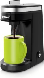 CHULUX Mini Single Serve Coffee Maker for K Cup Capsule, Tiny Small Size Coffee Machine for One Person Travel, RV, Truck and Home, Black - Image 2