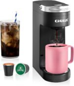CHULUX Slim Single Serve Coffee Maker for K Pods, One Cup Coffee Maker Fits 7.3" Travel Mugs, Coffee Machine with 6 to 12oz Brew Sizes - Image 2