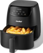 COMFEE' 2.2 Quart Compact Digital Air Fryer with Touch Screen, 360-Degrees Hot Air Circulation, Ceramic Basket, and 4 Cooking Presets - Image 2