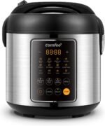 COMFEE' Rice Cooker, 14-in-1 Stainless Steel Multi Cooker, Slow Cooker, Steamer, Sauté, and Warmer, 5.3 QT, 20 Cups Cooked (10 Cups Uncooked), Brown Rice, Quinoa and Oatmeal - Image 2
