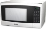 COMMERCIAL CHEF 1.1 Cu Ft Microwave with 10 Power Levels, Microwave 1000W with Push Button Door Lock, Countertop Microwave with Microwave Turntable and Digital Controls, White - Image 2