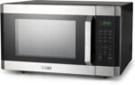 COMMERCIAL CHEF 1.6 Cubic Foot Microwave with 10 Power Levels, Small Microwave with Pull Handle Child Safety Lock, 1100 Watt Microwave with Digital Control Panels,Stainless Steel - Image 2