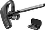 CONAMBO Bluetooth Headset V5.1, 16 Hrs HD Talktime CVC8.0 Dual Mic Noise Cancelling Hands Free Bluetooth Earpiece for Cell Phone iPhone Android Driving Business Office - Image 2
