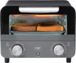 COOK WITH COLOR Mini Toaster Oven: 600W Power, Precision Timer, Auto Shutoff, and Culinary Delights Up To 450 Degrees, Grey - Image 2
