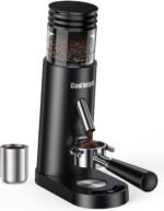 COOL KNIGHT Rechargeable Conical Burr Coffee Grinder, 60 Grind Settings & 5–98 Level Timer, Espresso Grinder with Bellows Hopper and Portafilter Holder, Easy to Clean - Image 2