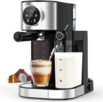 COWSAR Espresso Machine 20 Bar, Commercial Latte & Cappuccino Machine with Automatic Milk Frother, for Ground Coffee & Capsules, Dual Boiler, 57oz Water Tank, Expresso Machines for Home, Touchscreen - Image 2