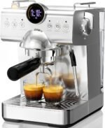 COWSAR Espresso Machine, 20 Bar Espresso Maker with Milk Frother Steam Wand, LED Display, Stainless Steel, Home Barista Machine for Latte & Cappuccino - Image 2
