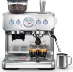 COWSAR Espresso Machine with Grinder, 2025 Upgraded Espresso Machine 15 Bar, Expresso Machine with Milk Frother Steam Wand, 75 Oz Removable Water Tank for Cappuccino, Latte, Stainless Steel - Image 2