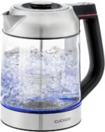 CUCKOO Electric Tea Kettle with Infuser, Glass Electric Kettle with Multi-Temperature Control, Easy to Read LED Lights, 1.7 Liter Capacity Tea Maker Pot (CK-G170BS) - Image 2