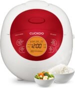 CUCKOO Micom Rice Cooker 3 Cup Uncooked / 6 Cup Cooked, Korean Fuzzy Logic Rice Cooker Small with Delay Timer & Keep Warm Setting, Versatile Food Steamer with Non-Stick Inner Pot, Red (CR-0351F) - Image 2