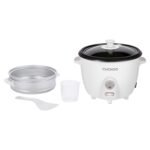 CUCKOO One Touch Rice Cooker 12-Cup Cooked, Small Rice Cooker & Warmer with Steamer Tray, Versatile Grain Cooker, Soup Maker, Auto Keep Warm, 6-Cup Uncooked, White (CR-0601C) - Image 2