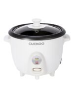 CUCKOO One Touch Rice Cooker 3-Cup (Uncooked) / 6-Cup (Cooked), Mini Rice Cooker & Warmer with Steamer Tray, Versatile Grain Cooker, Soup Maker, Auto Keep Warm, White (CR-0301C) - Image 2